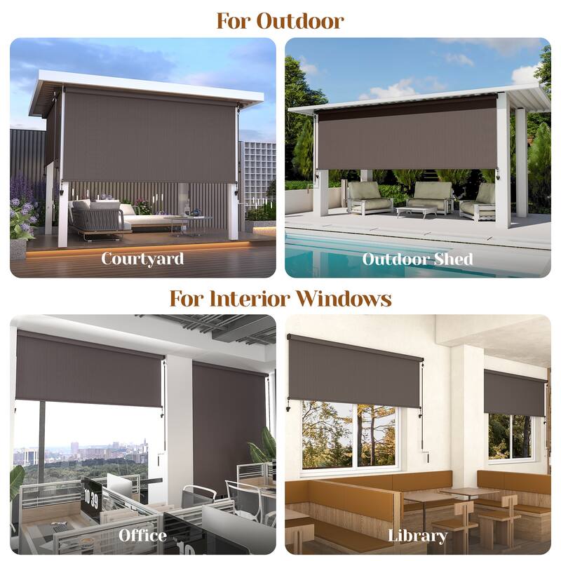 8'W X 8'H Outdoor Roller Shade