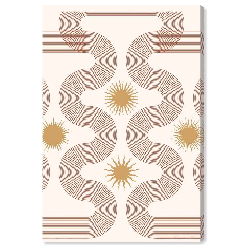 Wynwood Studio Canvas Abstract Place for the Sunstars Gold and Modern & Contemporary Wall Art Canvas Print - 30 x 20