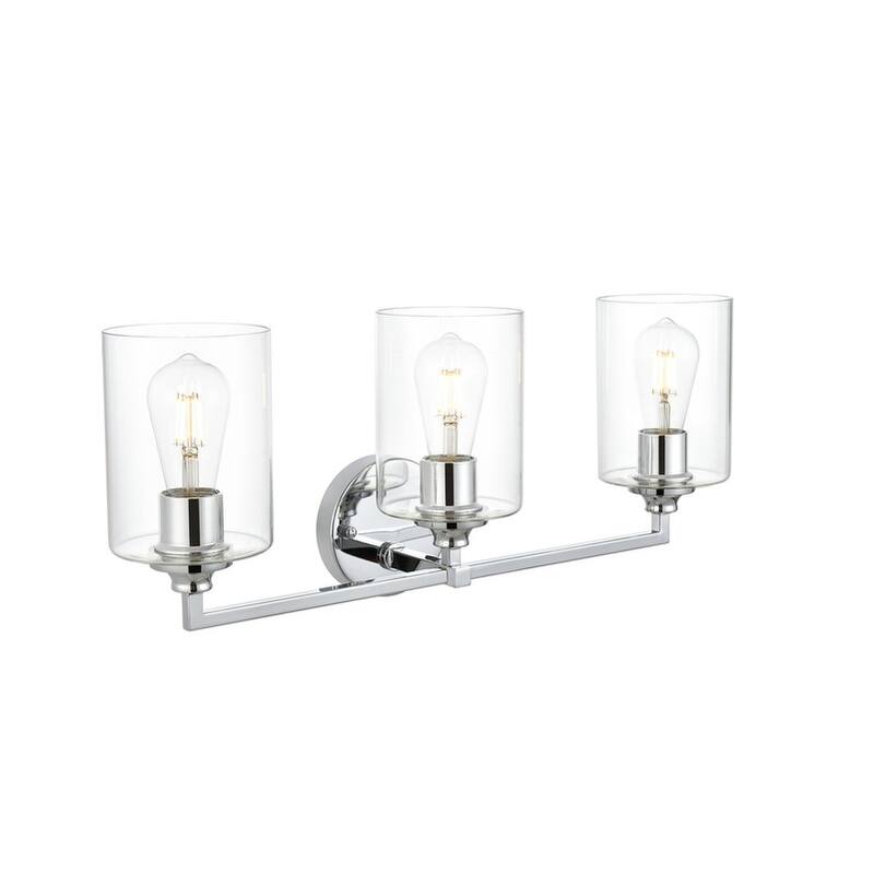 Roman 1 Light Black and Clear Bath Sconce