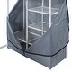 preview thumbnail 14 of 78, Modern Loft Bed with Desk & Wardrobe, Metal Loft Bed Frame with Shelves, USB Power Outlet, LED Light, for Kids Teens Adults