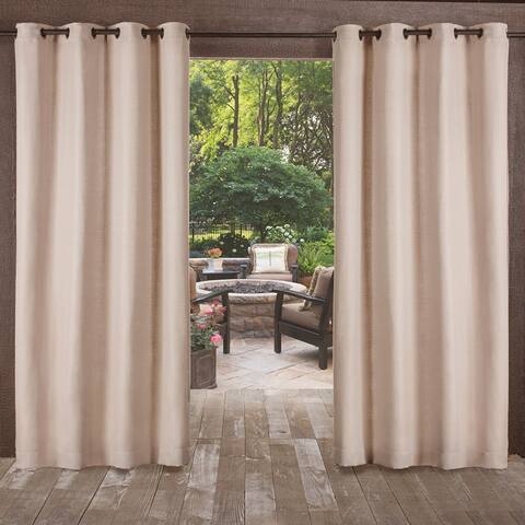 ATI Home Delano Indoor/Outdoor Grommet Top Curtain Panel Pair