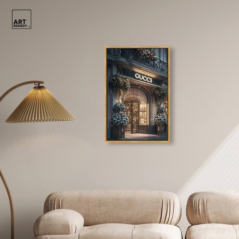 Illuminated Luxury Store Canvas by Art Remedy