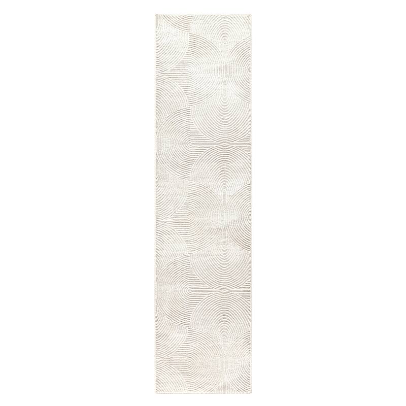 TOWN & COUNTRY LUXE Maya Soft Arches Neutral Indoor Area Rug with High-Low Texture
