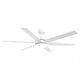 preview thumbnail 16 of 17, 60-in White Wooden Reversible Remote Large Coastal Ceiling Fan with Light