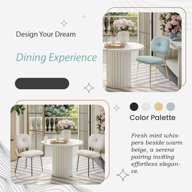 Modern 4-Person Dining Set,Table with Chairs,Metal Legs - Space-Saving Kitchen/Dining Room Furniture