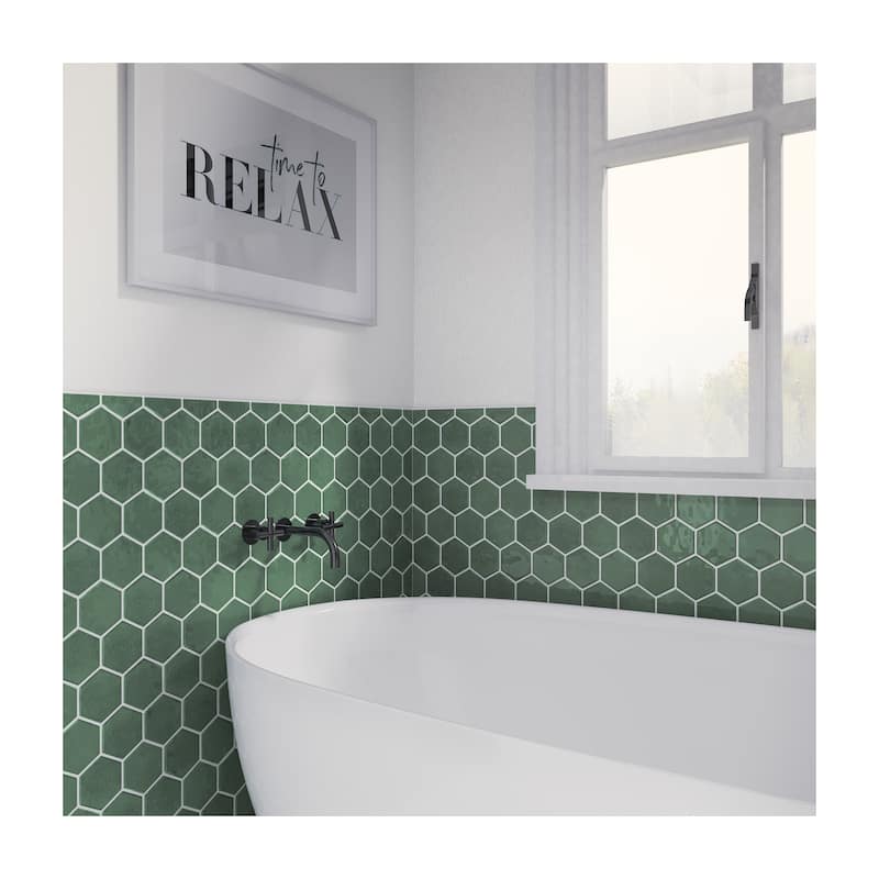 Daltile Mesmerist 4" Ceramic Hexagon Wall Tile (30 PC Per Carton) (3.00 SQFT Per Carton)