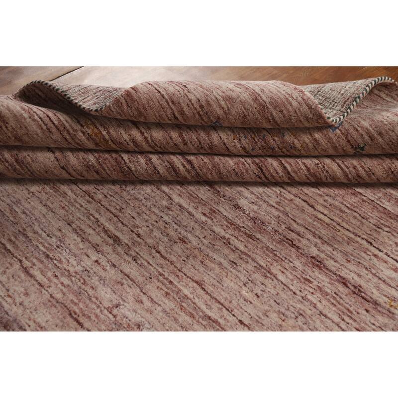 Hand Knotted Oriental 100% Wool Carpet Tribal Animal Pictorial Multi-Colored Gabbeh Area Rug - 10' 9'' X 7' 9''