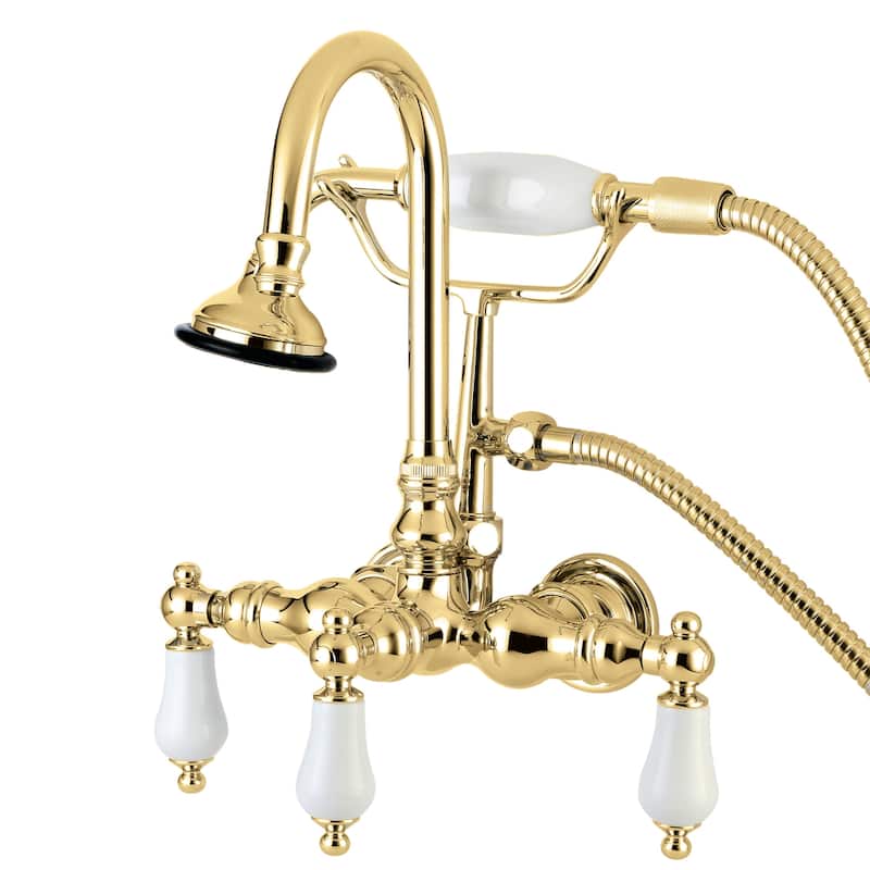 Kingston Brass Aqua Vintage Wall Mounted Clawfoot Tub Filler with