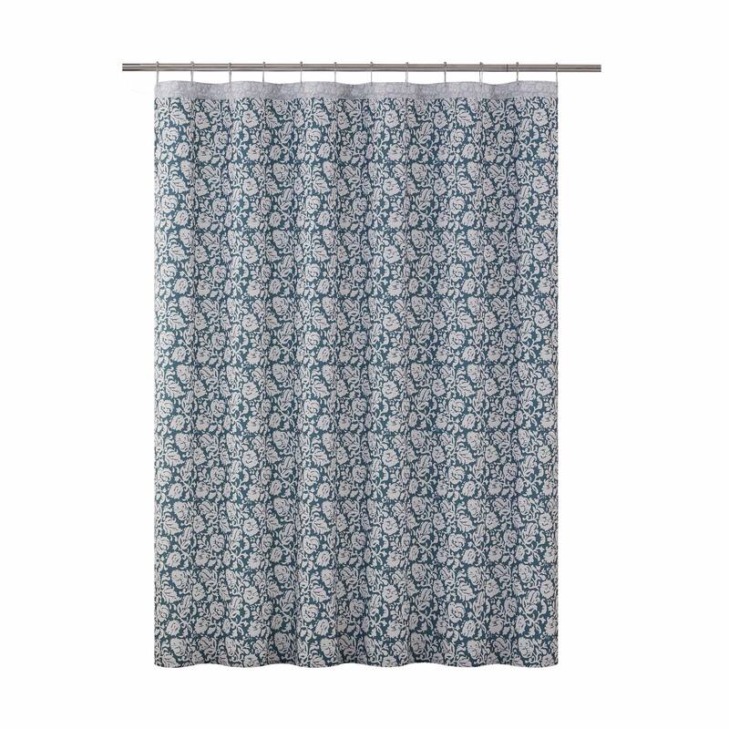 Martex Arcadia Grove Shower Curtain Microfiber Water Resistant - 72 x 72 - Silver