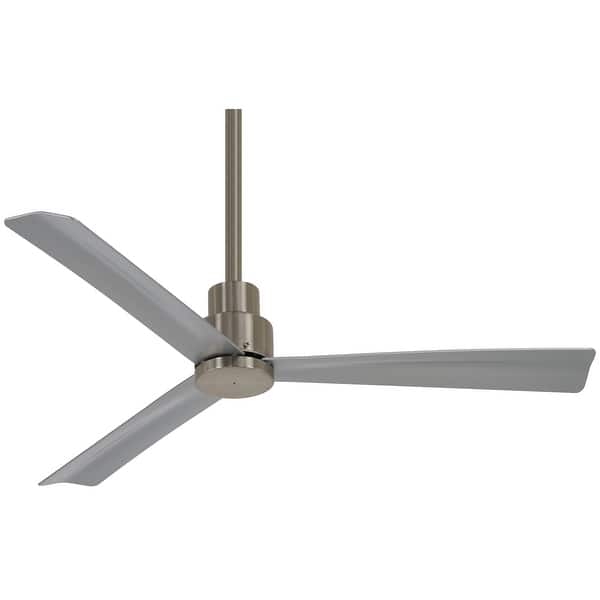 slide 2 of 4, Minka Aire Simple Brushed Nickel Wet 3 Blade 44 Inch LED Ceiling Fan