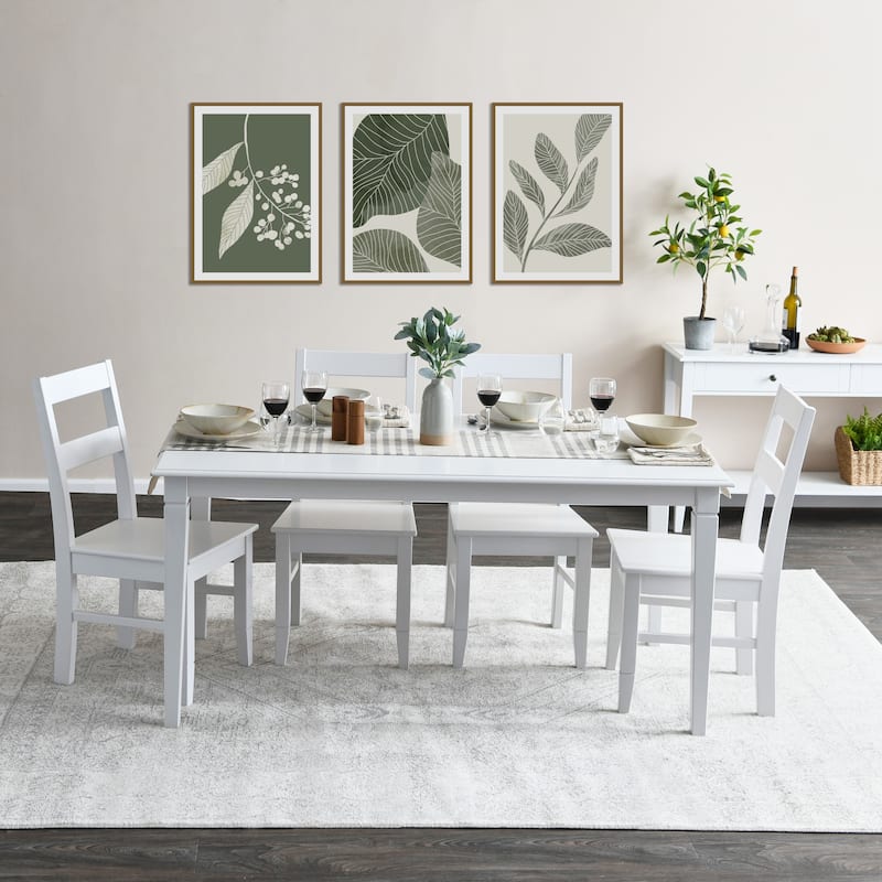 Dining Table with Solid Wood Legs