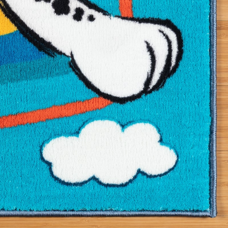 Licensed Nickelodeon Paw Patrol Team Multi-Colored Easy Care Non-Slip Soft Polyester Kids Rug 3x5 - 3' 4" x 4' 6"