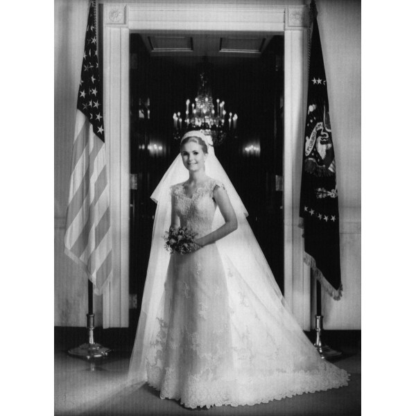 Shop Nixon Presidency Tricia Nixon Posing In Her Wedding Dress On