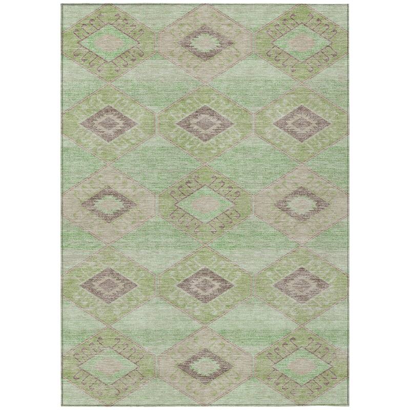 HomeRoots Aztec Transitional Rectangle Outdoor Rug