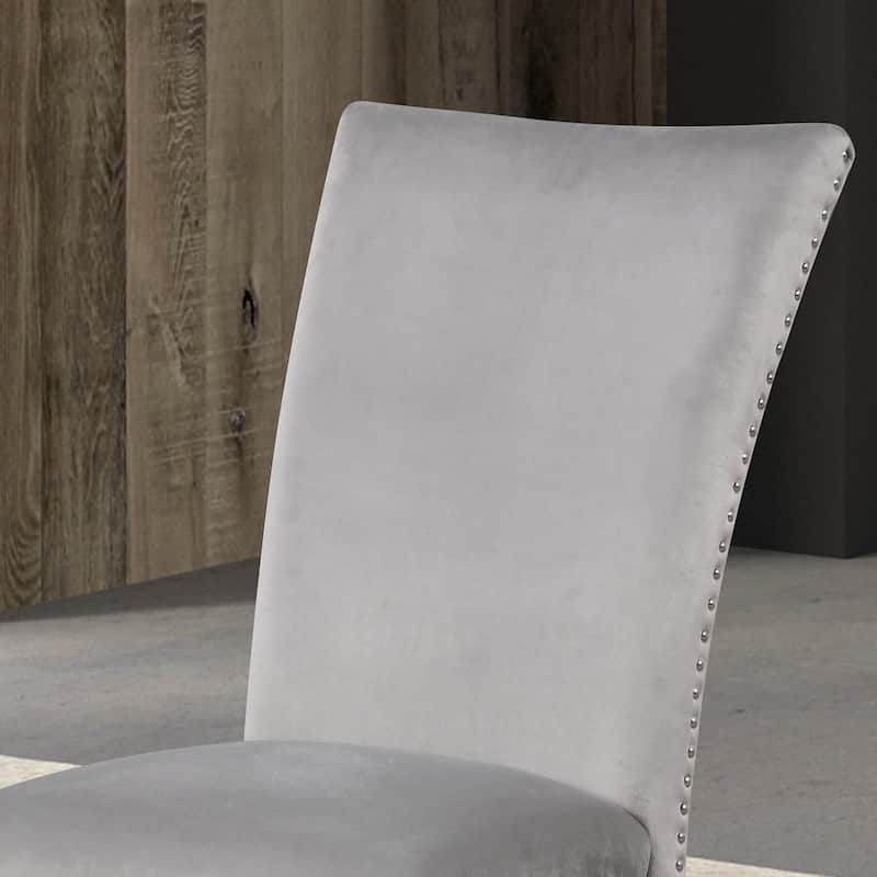 Furniture of America Cots Modern Nailhead Dining Side Chairs (Set of 2)