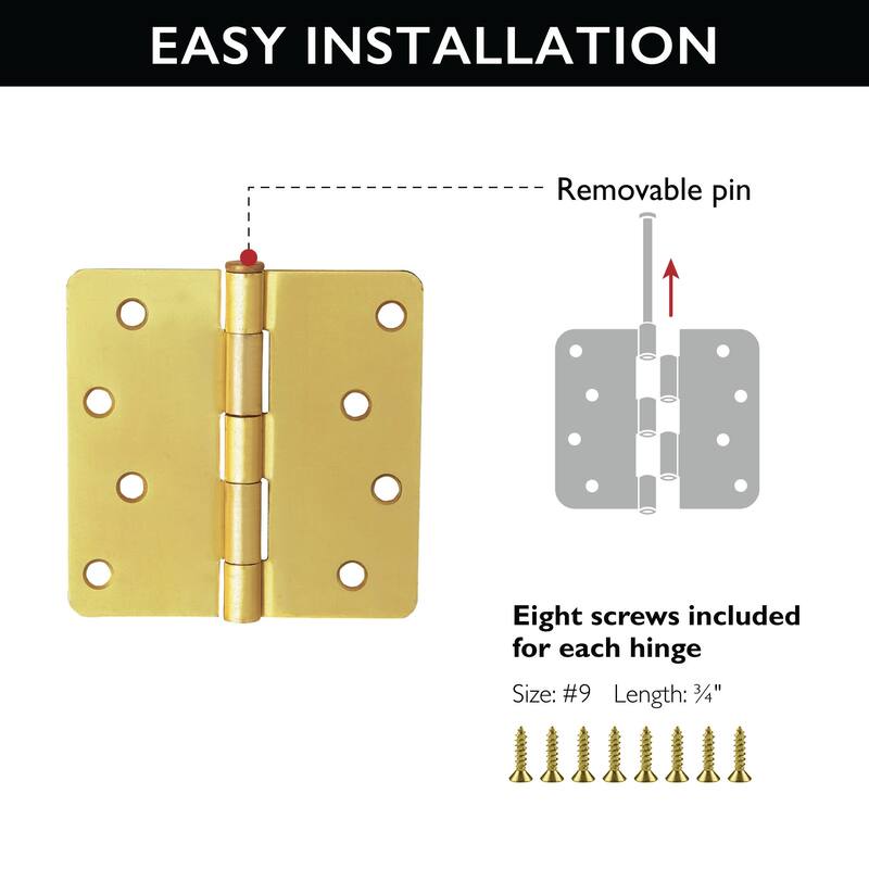 Design House 186015 4" x 4" Butt 1/4" Radius Corner Surface Mount Door
