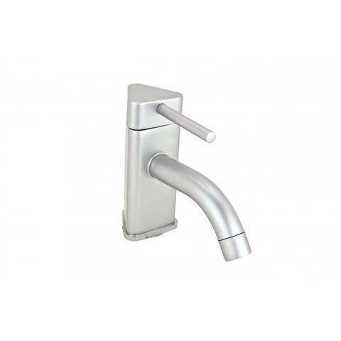 Bathroom Faucet Satin Nickel Triangular Single Hole 1 Handle Renovators Supply