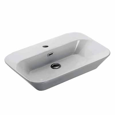 WS Bath Collections Edge 25-2/5" Vessel Bathroom Sink