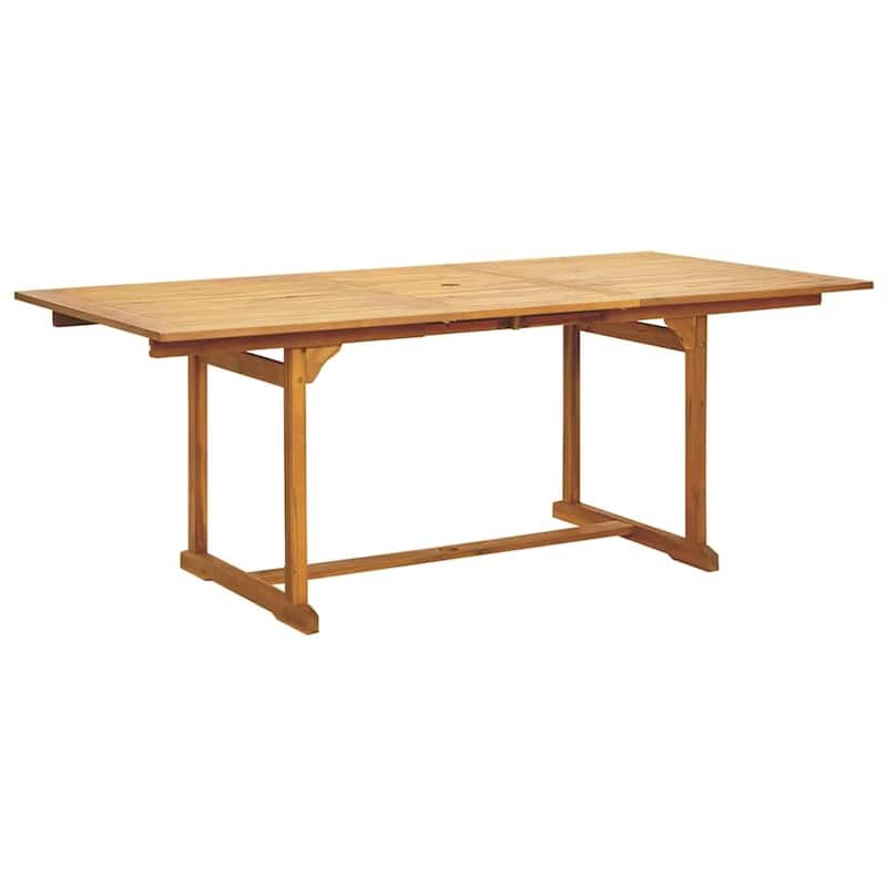 vidaXL Garden Dining Set Beige Solid Acacia wood, PE rattan Medium - 24.4 x 24.4 x 27.8