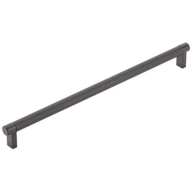 Emtek 84058.REC.KN Knurled 12" Center to Center Bar Cabinet Pull with
