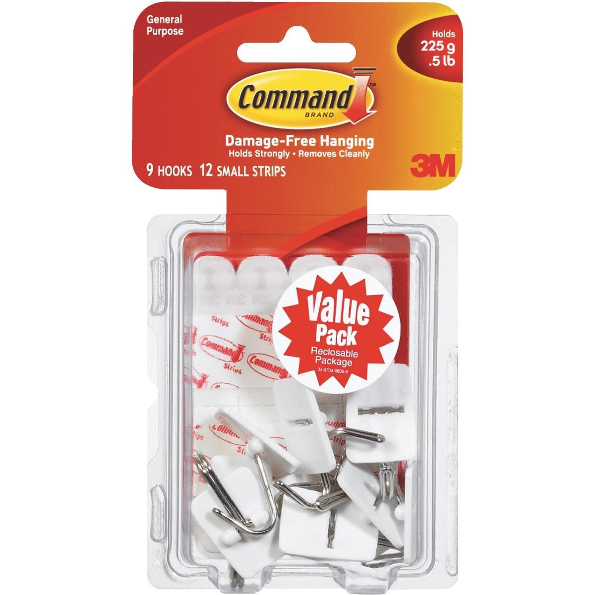 Command Small Wire Hooks Value Pack, 6/Pk