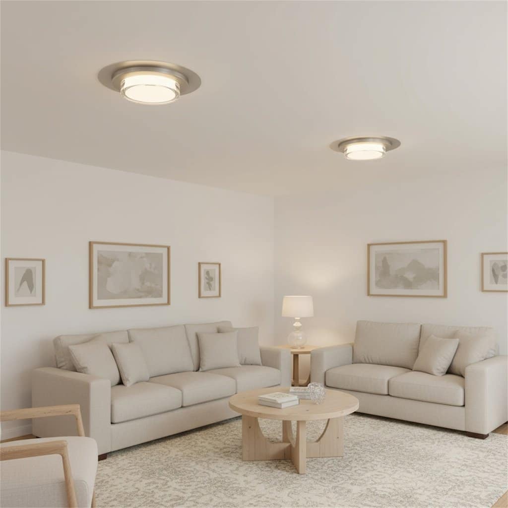 16 inch Square Chrome Integrated LED Flush Mount