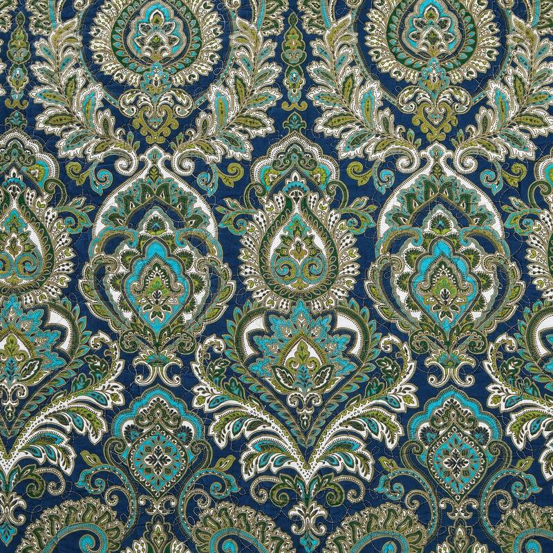 Kingstown Damask Cotton Quilt Set - Reversible and Machine Washable