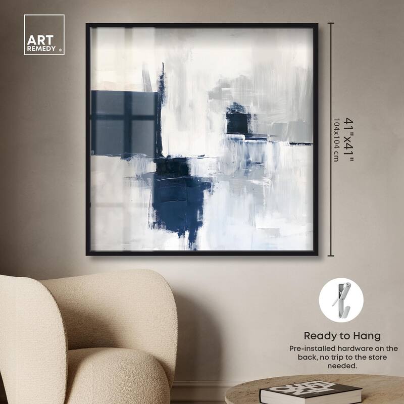 Porcelain Blue on White I Shadowbox by Art Remedy