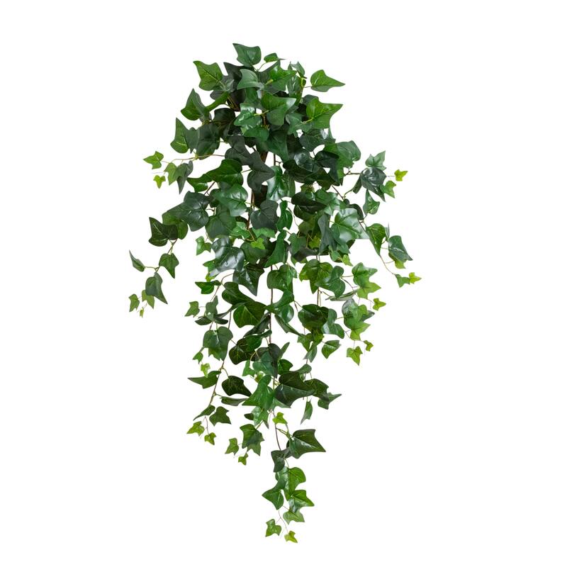 41-in UV Resistant Artificial Puff Ivy Hanging Plant - Set of 3