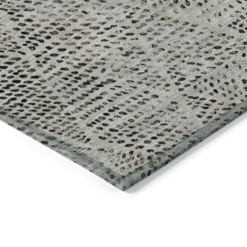 HomeRoots Geometric Transitional Rectangle Outdoor Rug