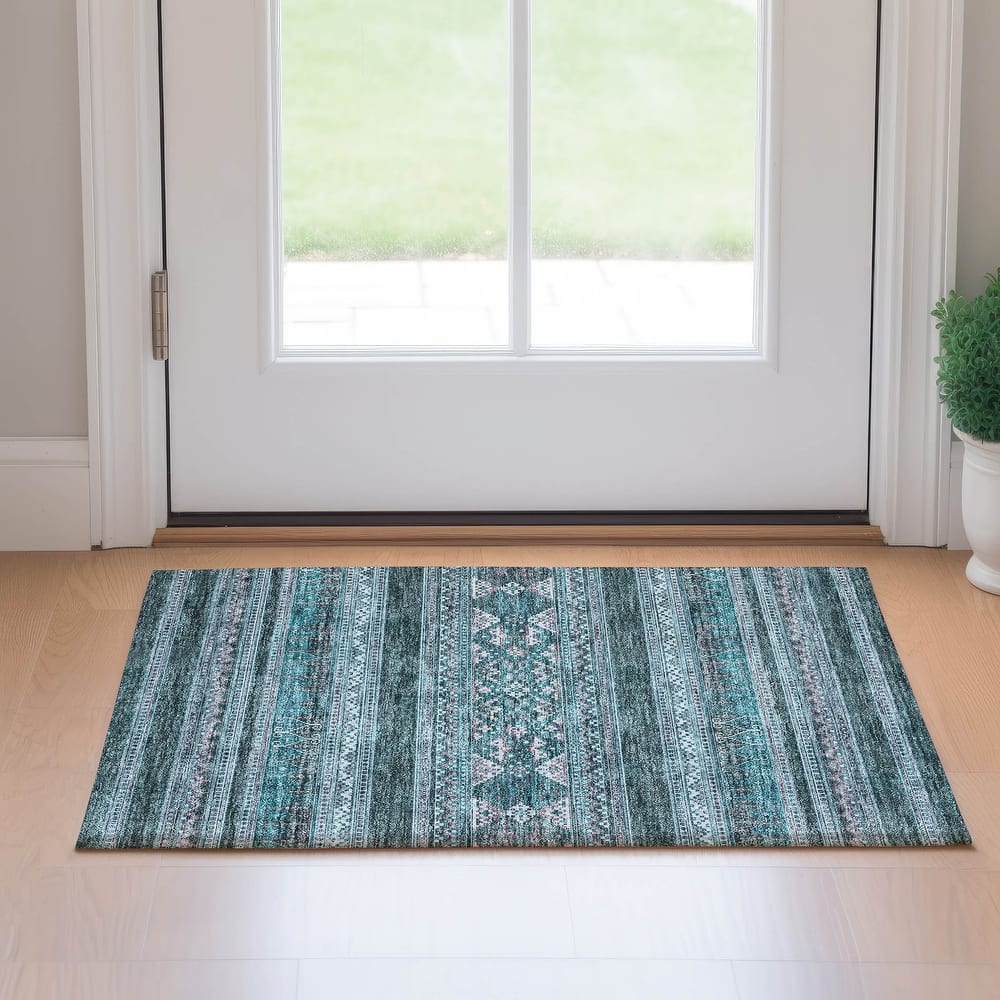 Premium Washable Super Soft Boho Stripe Mayfield Rug