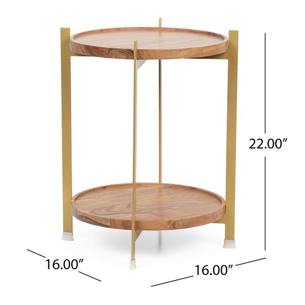 Barnsley Indoor Acacia Wood Handcrafted End Table by Christopher Knight Home