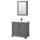 Option Dark Gray, Black Trim, Giotto Quartz Top