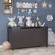 preview thumbnail 1 of 7, Toy Box Toy Storage Chest Bench w/Safety Hinged Lid for Ages 3+ Black