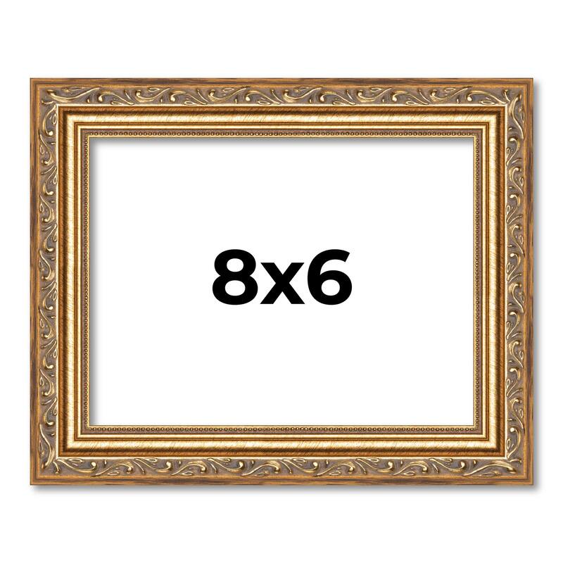 8x6 Frame Red Solid Wood Picture Frame Width 1.75 Inches | Interior Frame Depth 1 13/16 Inches