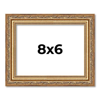 8x6 Frame Red Solid Wood Picture Frame Width 1.75 Inches | Interior Frame Depth 1 13/16 Inches