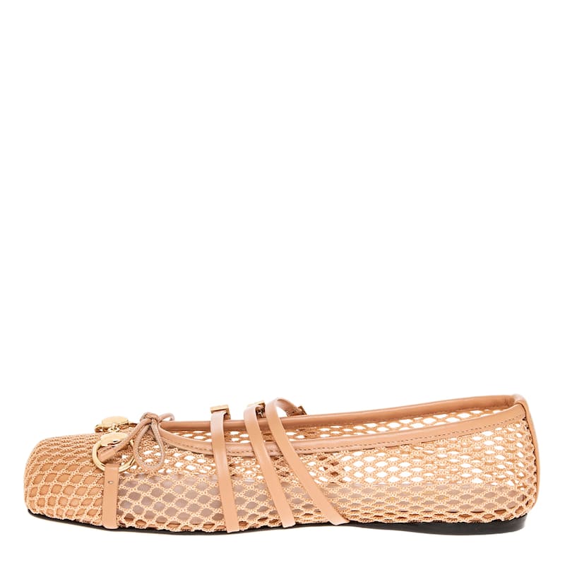 Gucci Horsebit Ballerina Flats in Mesh and Leather