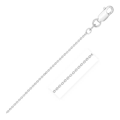 Sterling Silver Rhodium Plated Round Cable Chain 1.8mm