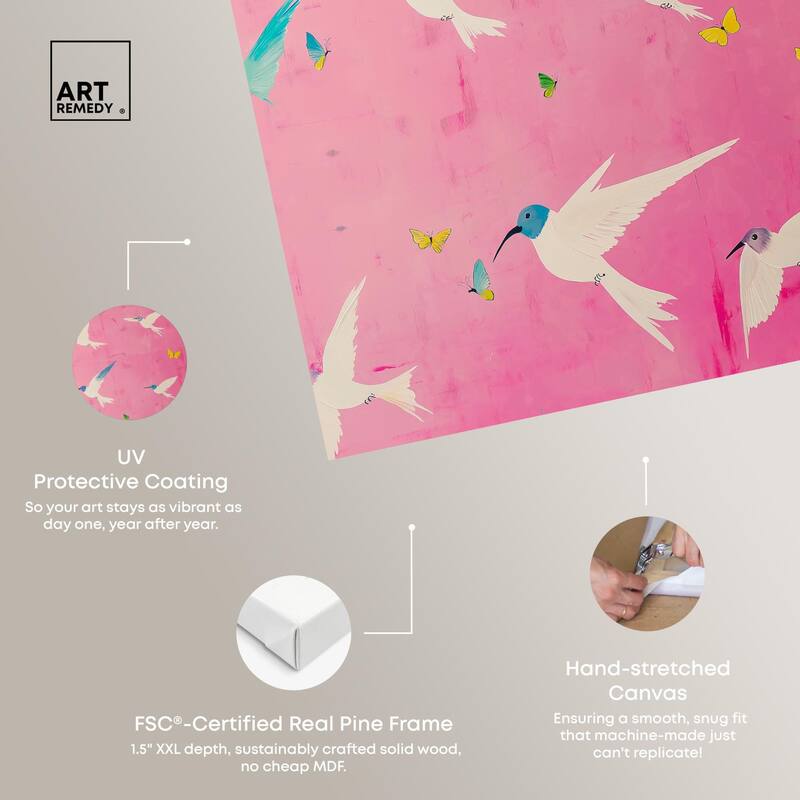 Soaring Sorbet Canvas by Art Remedy, Gallery Wrapped