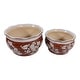 preview thumbnail 59 of 80, Decorative Floral Ceramic Chinoiserie Round Planter - Set of 2
