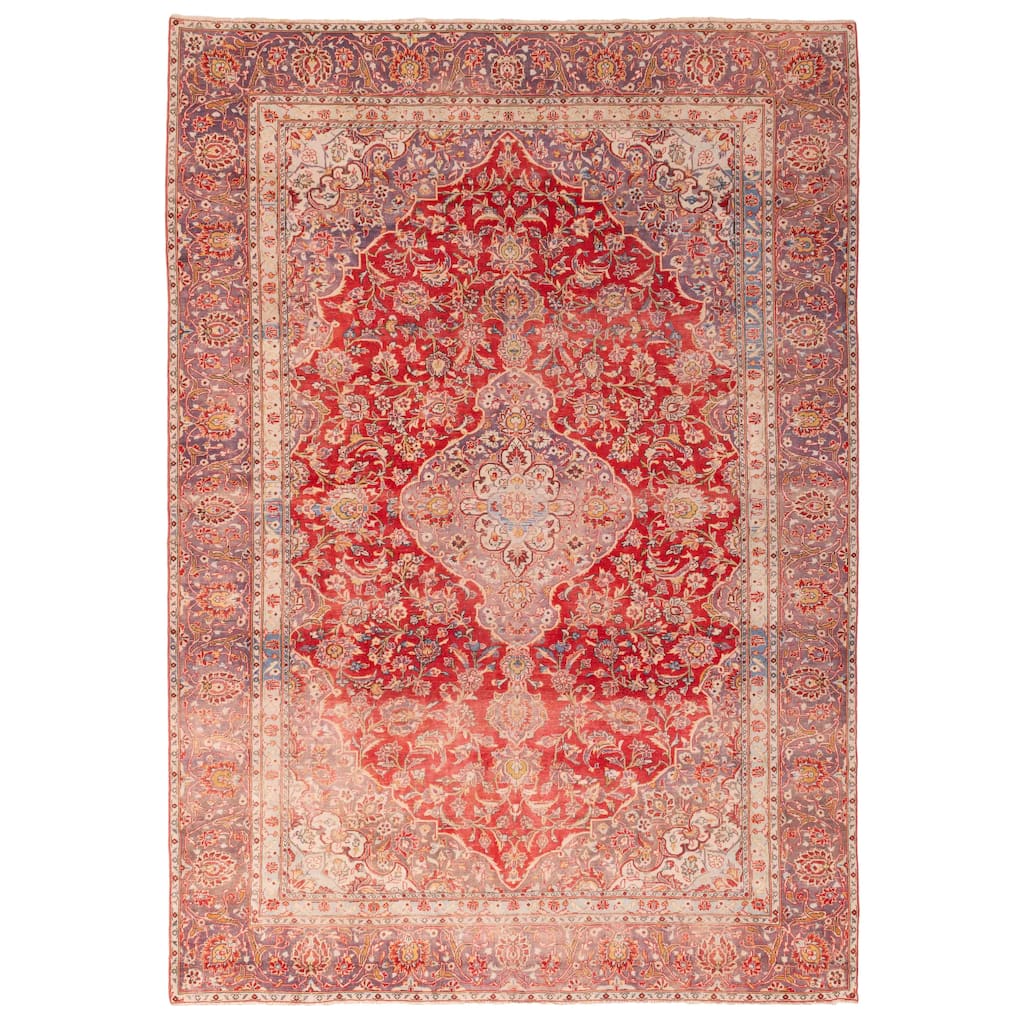 ECARPETGALLERY Hand-knotted Antalya Vintage Red Wool Rug - 8'11 x 12'5