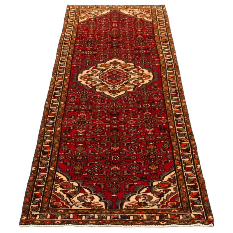 ECARPETGALLERY Hand-knotted Andelz Red Wool Rug - 3'7 x 10'10