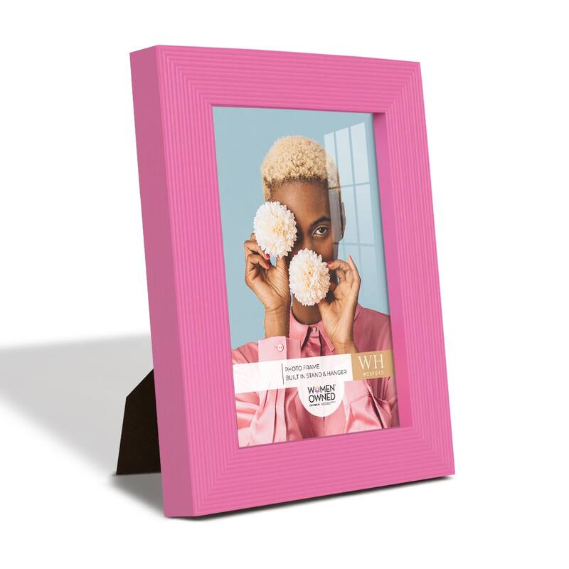 4 Piece Set Solid Wood Picture Frame - Pink - 3x4