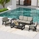 preview thumbnail 65 of 99, 5-Piece Teak Outdoor Conversation Set with Tables.