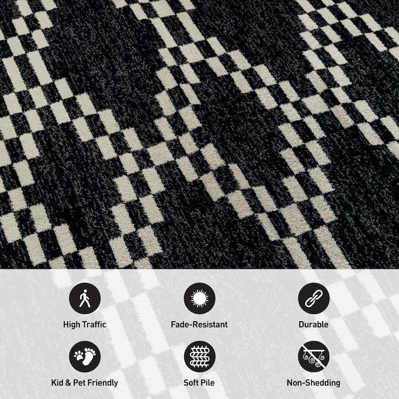 Southwestern Geometric Durable Area Rug, Perfect for Any Room