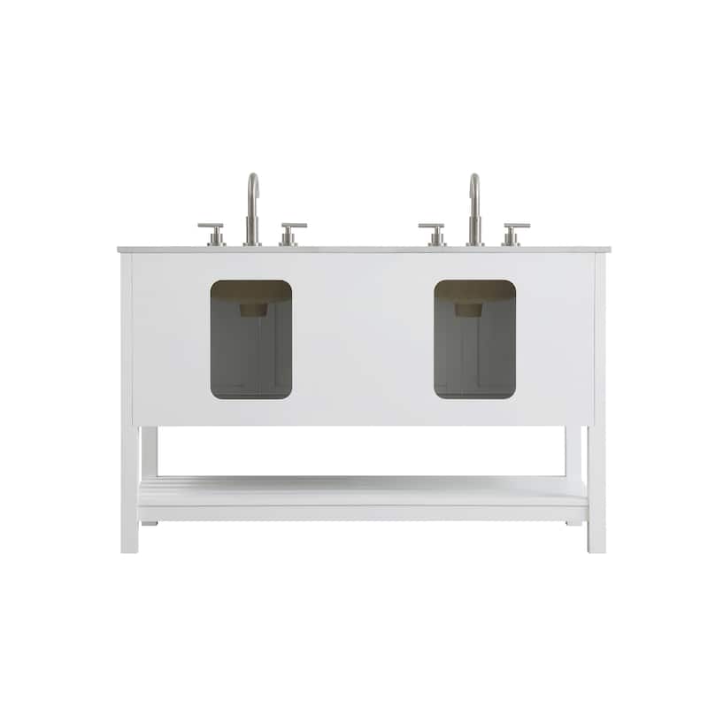 Elegant Lighting VF16454D Theo 54" Free Standing Double Basin Vanity