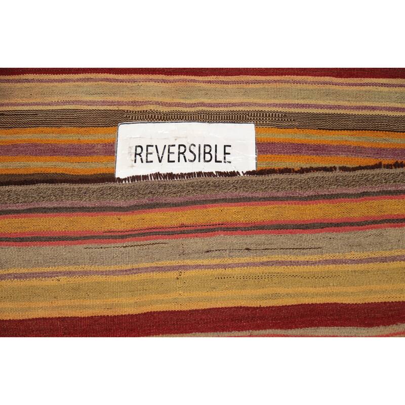 Hand Woven Oriental 100% Wool Carpet Southwestern Tribal Multi-Colored Kilim Area Rug - 6' 6'' X 4' 3''