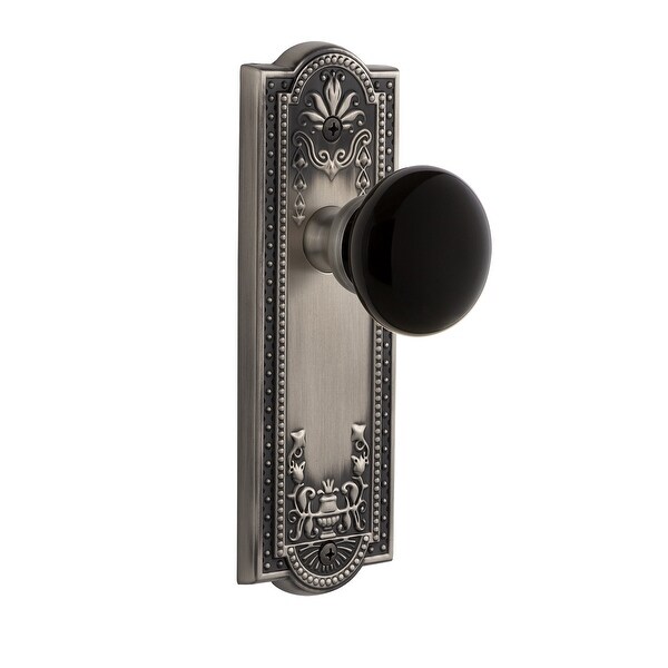 Grandeur PARCOV_PSG_238 Parthenon Solid Brass Rose Passage Door Knob Set with Coventry Knob and 2-3/8" Backset