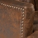 preview thumbnail 8 of 7, Malone Brown Espresso Tufted Club Chair by Christopher Knight Home