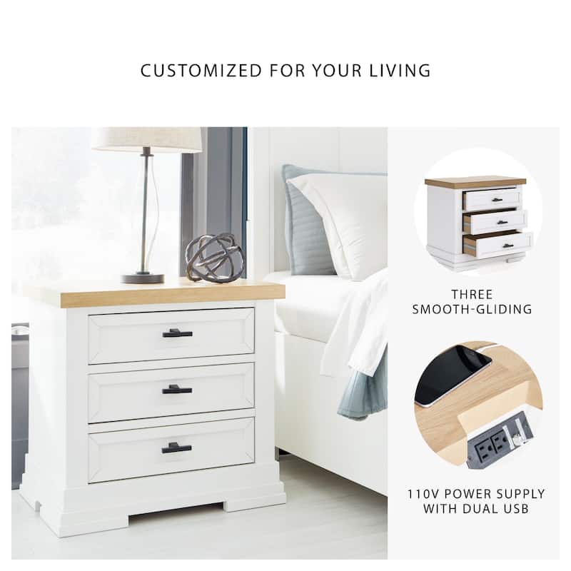 Signature Design by Ashley Ashbryn White/Natural Nightstand